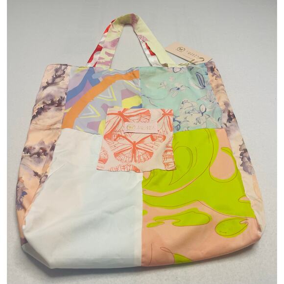 LILIANA MEZA Patchwork Tote Bag, Butterfly Print Tote Bag - Picture 2 of 6